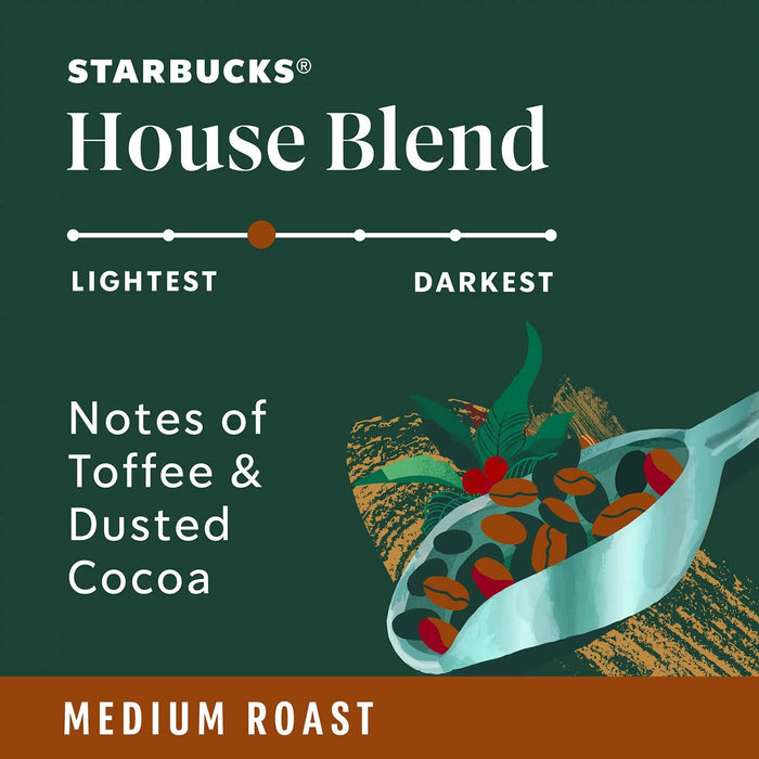 Starbucks House Blend Whole Bean Coffee, 40 oz.