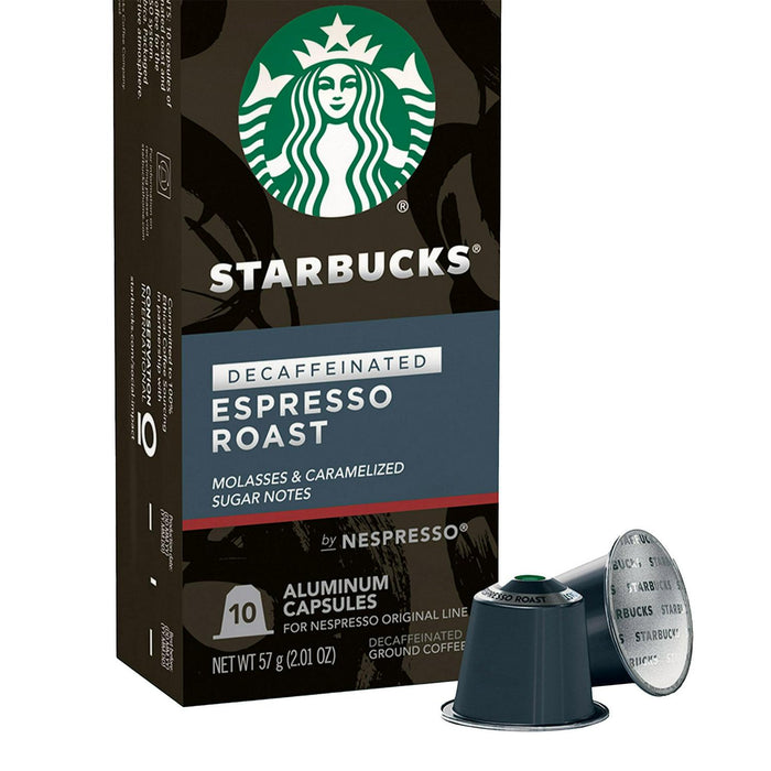 Starbucks by Nespresso Decaf Espresso Roast Capsules, 60 Count