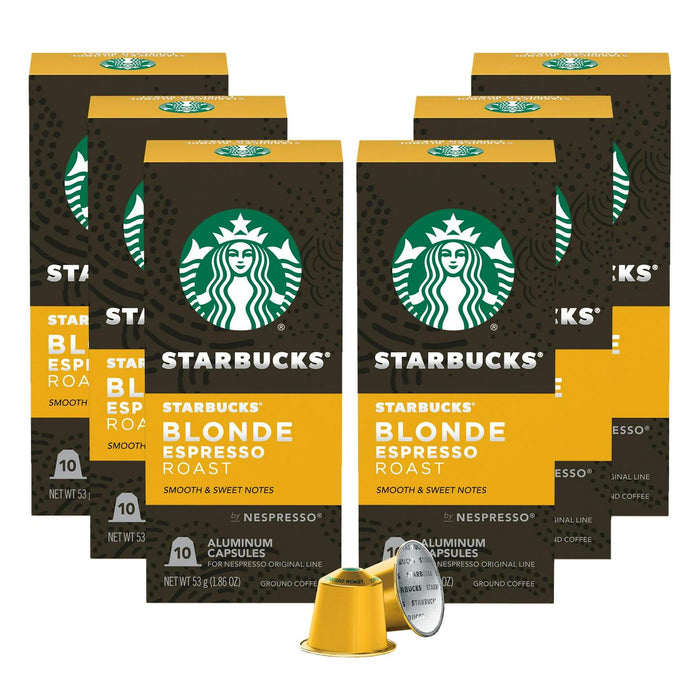 Starbucks by Nespresso Blonde Espresso Roast Capsules, 60 Count