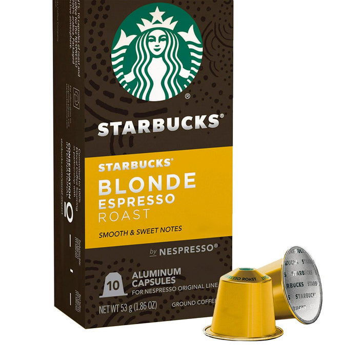 Starbucks by Nespresso Blonde Espresso Roast Capsules, 60 Count