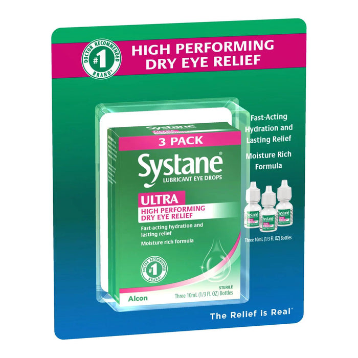 Systane Ultra Lubricant Eye Drops, 1/3 fl. oz., 3 pk.