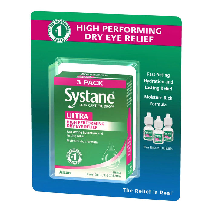 Systane Ultra Lubricant Eye Drops, 1/3 fl. oz., 3 pk.