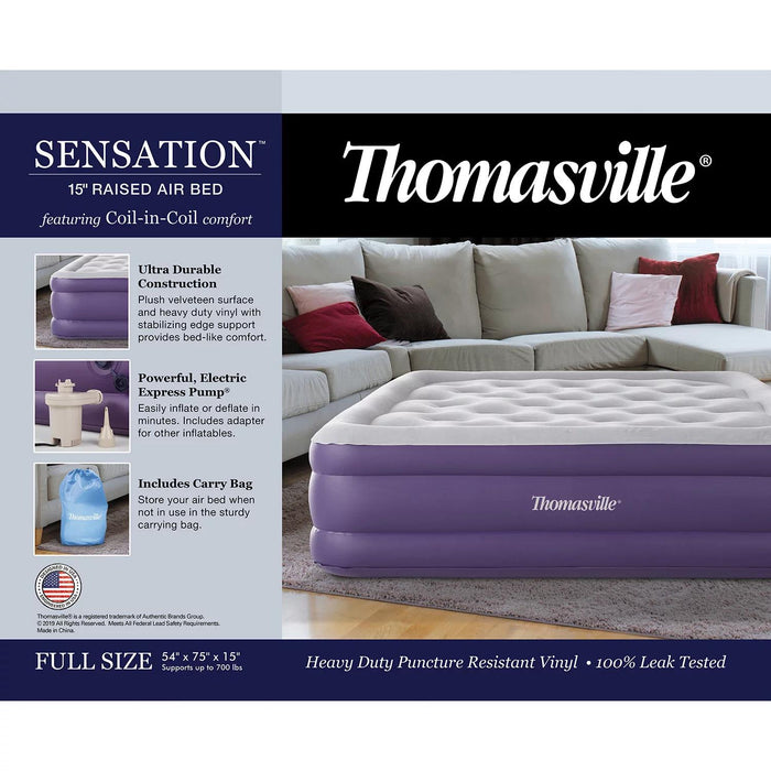 Thomasville 15 Sensation Full Size Air Mattress with Pump