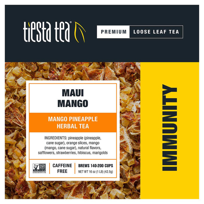 Tiesta Tea Maui Mango, 2 - 1 Pound Bags and 6oz Tin