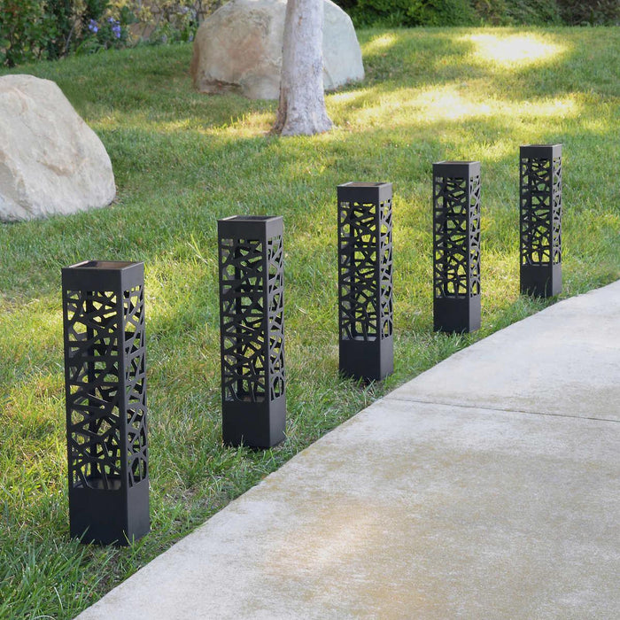 Tommy Bahama Square Solar Bollard Lights 20 Lumen, 5-pack