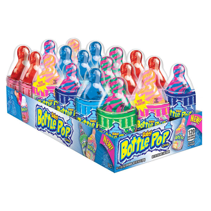 Topps Baby Bottle Pop Candy, Variety Pack, 1.1 oz, 18-Count