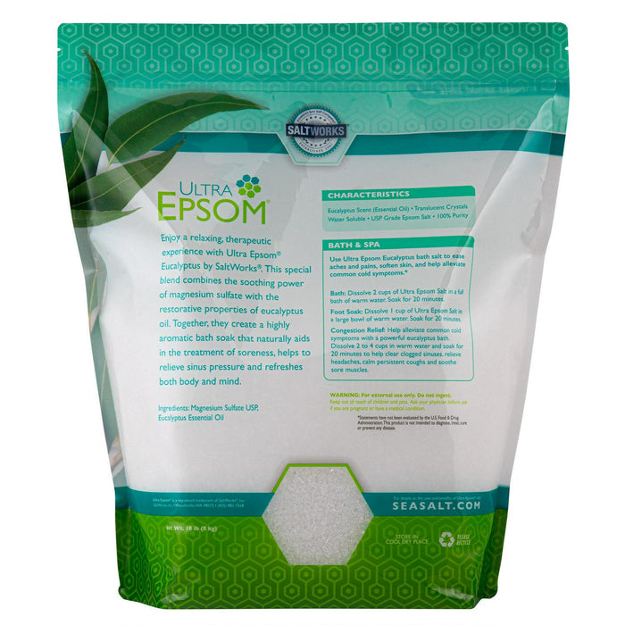 Ultra Epsom Eucalyptus Bath Salts, 18 Pound Bag