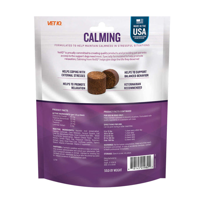 VETIQ Calming Hickory Smoke Flavored Soft Chews for Dogs, 240-count