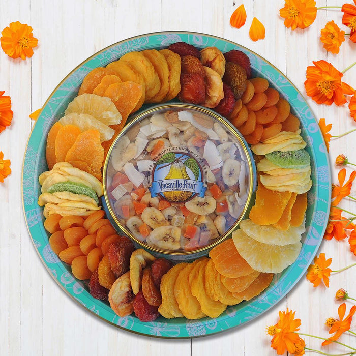 Vacaville Dried Fruit and Tropical Medley Spring Tin Tray 36 oz.