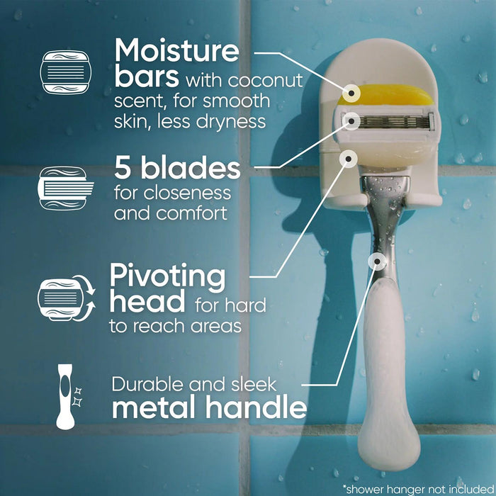Venus Comfortglide Women's Razor, 5 Blade, Handle + 10 Cartridges