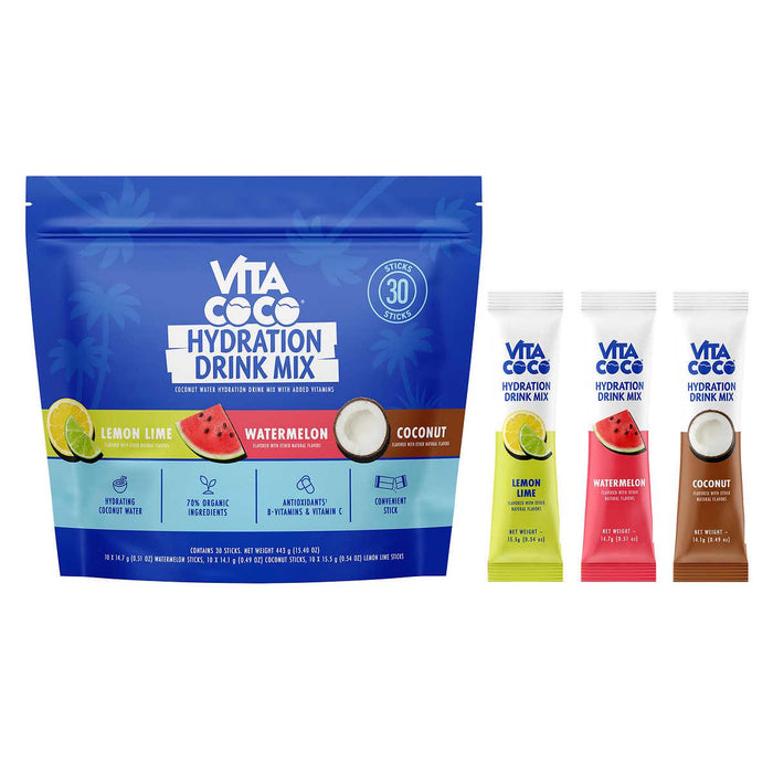 Vita Coco Hydration Variety Drink Mix, 30 Individual Serving Stick Packs