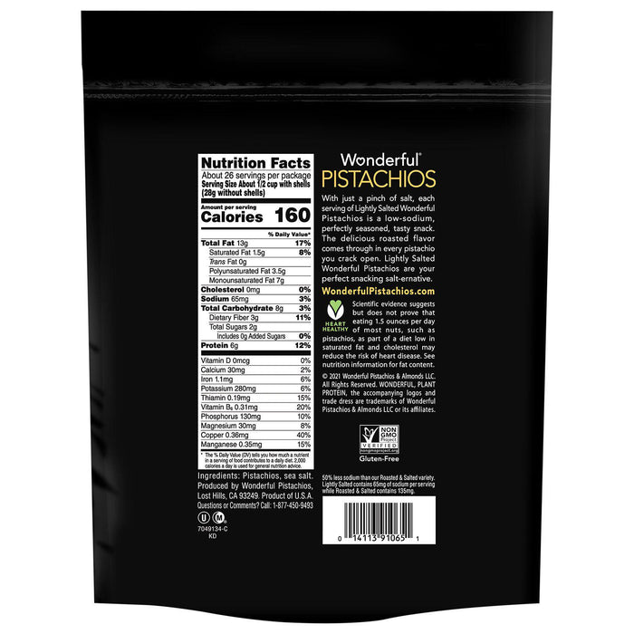 Wonderful Lightly Salted Pistachios, 48 oz.