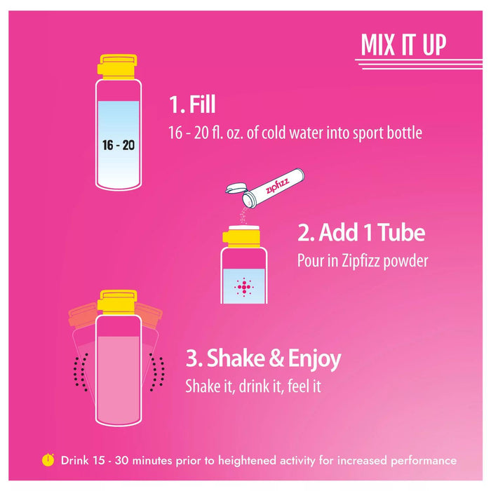 Zipfizz Energy Multi-Vitamin Hydration Drink Mix, Pink Lemonade, 20 ct.