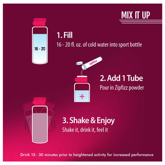 Zipfizz Energy Multi-Vitamin Hydration Drink Mix, Black Cherry, 20 ct.