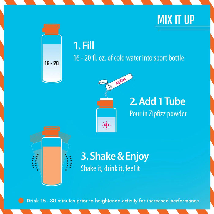 Zipfizz Energy Multi-Vitamin Hydration Drink Mix, Orange Cream, 20 ct.