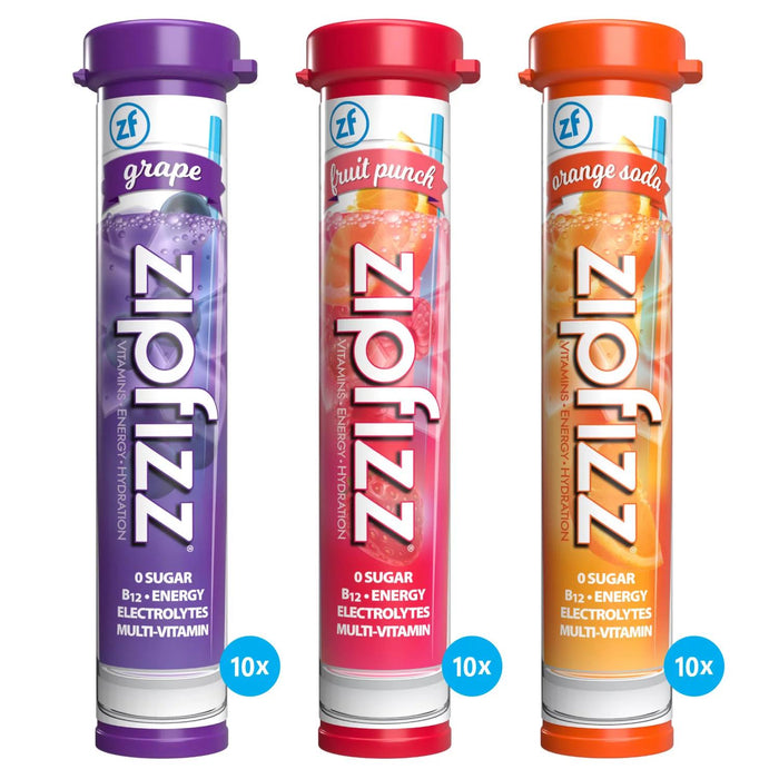 Zipfizz Energy Multi-Vitamin Hydration Drink Mix, Combo Pack, 30 ct.