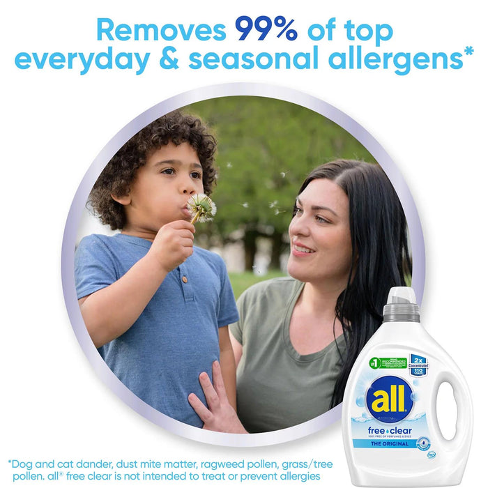 all free clear Liquid Laundry Detergent, The Original, 166 loads, 250 fl. oz.