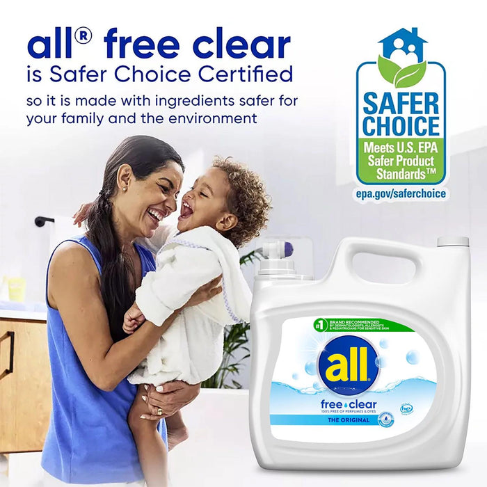 all free clear Liquid Laundry Detergent, The Original, 166 loads, 250 fl. oz.