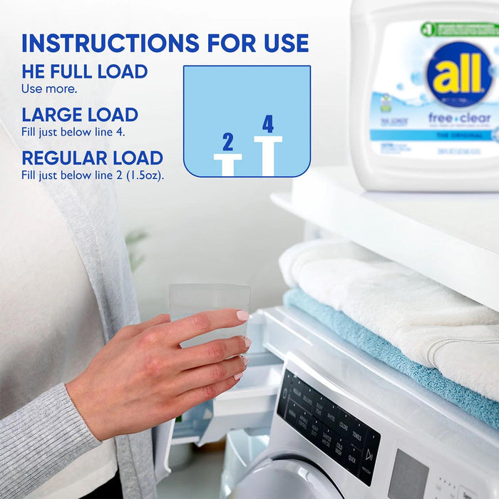 all free clear Liquid Laundry Detergent, The Original, 166 loads, 250 fl. oz.