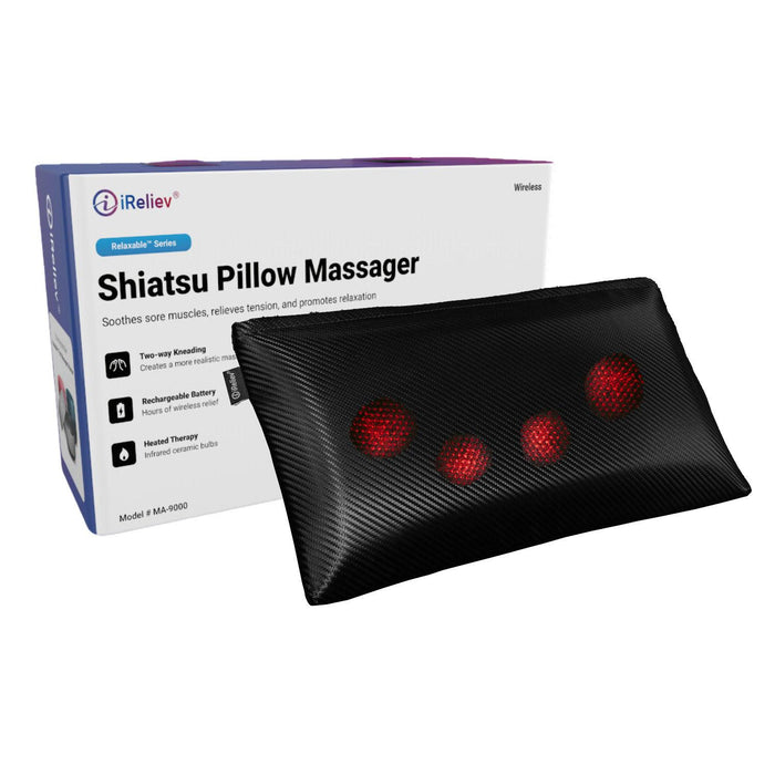 iReliev Relaxable Pillow Massager with Shiatsu and Heat