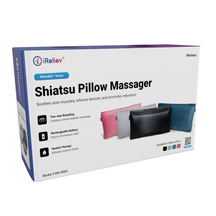 iReliev Relaxable Pillow Massager with Shiatsu and Heat