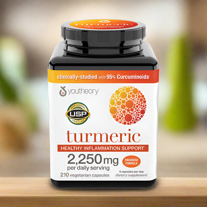 youtheory Turmeric Extra Strength Formula 2,250 mg., 210 Capsules