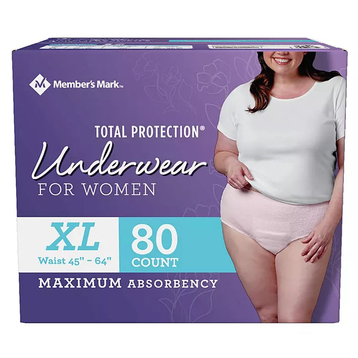Member's Mark Total Protection Incontinence Underwear for Men and Women,  Size 