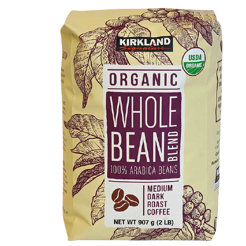 Kirkland Signature USDA Organic Whole Bean Blend 2 lb, 2-pack ) | Home Deliveries