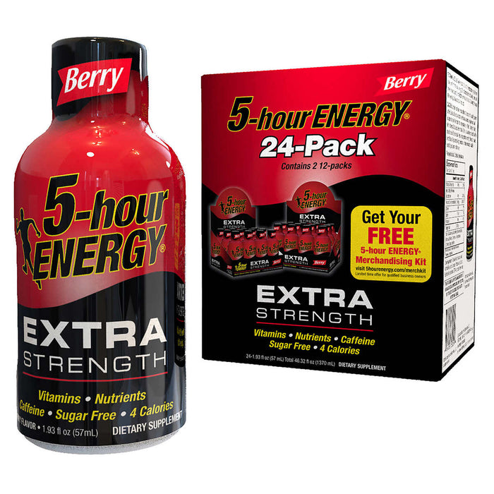 5-hour Energy Shot, Extra Strength, Berry, 1.93 fl. oz, 24-count ) | Home Deliveries