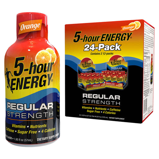 5-hour Energy Shot, Regular Strength, Orange, 1.93 fl. oz, 24-count ) | Home Deliveries