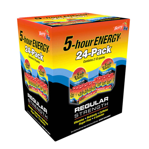 5-hour Energy Shot, Regular Strength, Berry, 1.93 fl. oz, 24 Count ) | Home Deliveries
