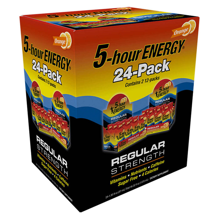 5-hour Energy Shot, Regular Strength, Orange, 1.93 fl. oz, 24-count ) | Home Deliveries