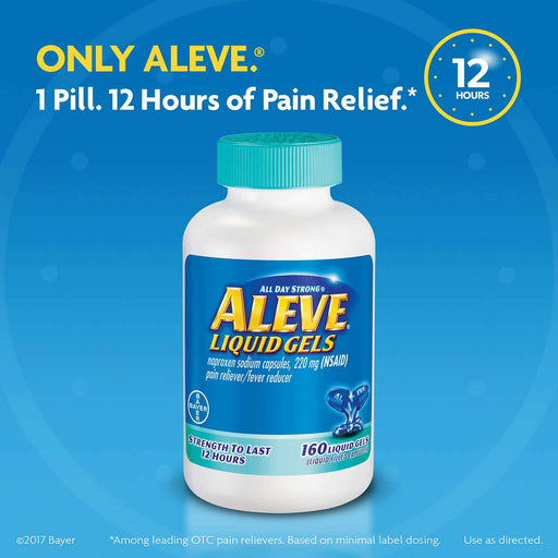 Aleve Pain Reliever, 160 Liquid Gels
