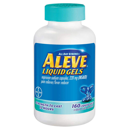 Aleve Pain Reliever, 160 Liquid Gels - Home Deliveries