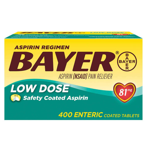 Bayer Aspirin Regimen Low Dose 81 mg., 400 Tablets - Home Deliveries