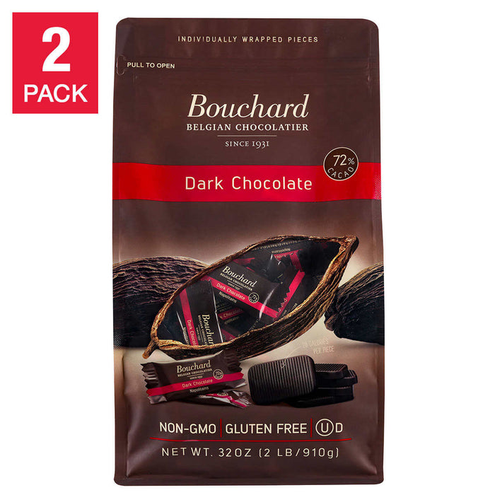 Bouchard Belgian Napolitains Premium Dark Chocolate 32 oz, 2-pack ) | Home Deliveries