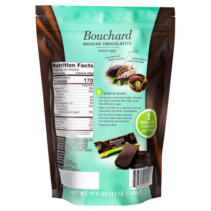 Bouchard Belgian Probiotic Chocolate 1.1 lb 2-pack
