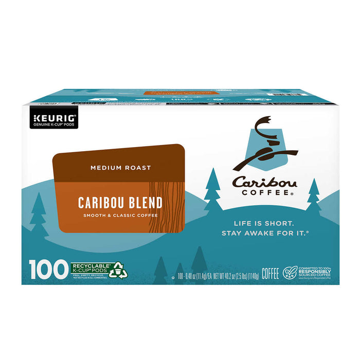 Caribou Coffee Caribou Blend K-Cup Pod, 100-count ) | Home Deliveries