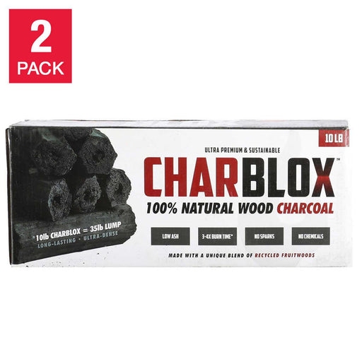 Charblox 100% Natural Wood Charcoal Logs, 10 lbs, 2-count ) | Home Deliveries