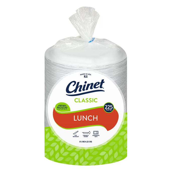 Chinet Classic Lunch Paper Plates, 8.75 (225 count)