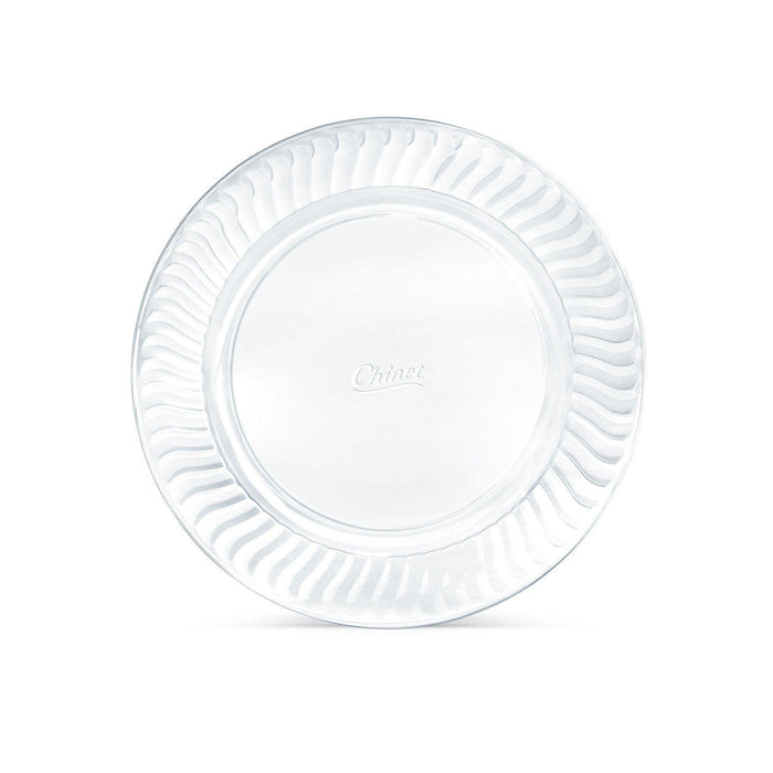Chinet Cut Crystal Clear Plastic 10 Dinner Plates Case (100 count)