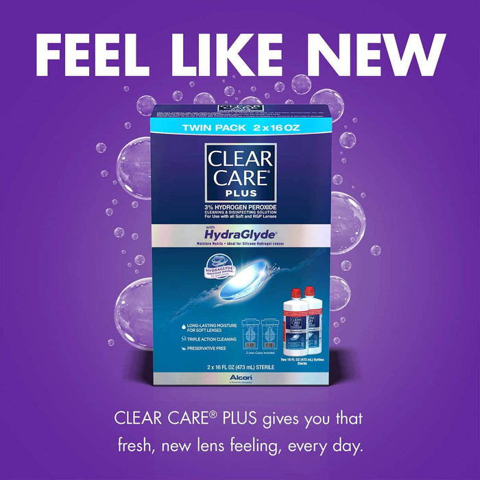 Clear Care Plus Cleaning and Disinfecting Solution, 32 Ounces - Home Deliveries