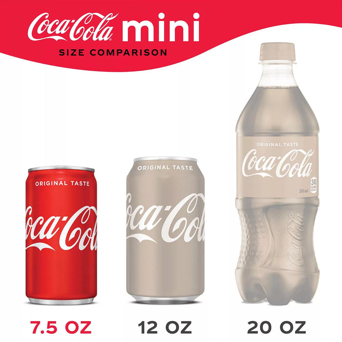 Coca-Cola Mini-Cans, 7.5 fl oz (Pack of 24) : Grocery