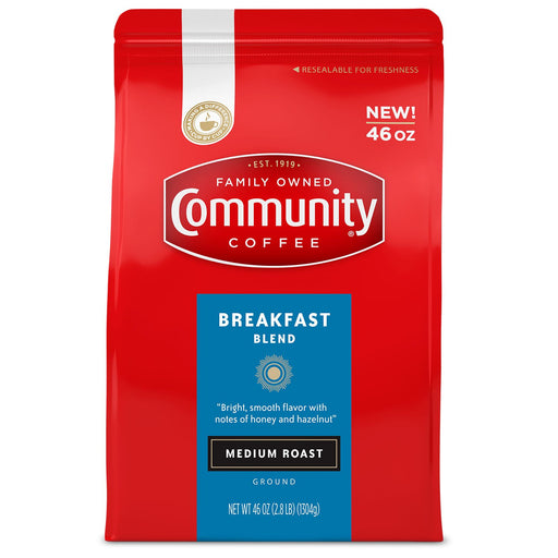 Community Coffee Ground, Breakfast Blend (46 oz.) ) | Home Deliveries