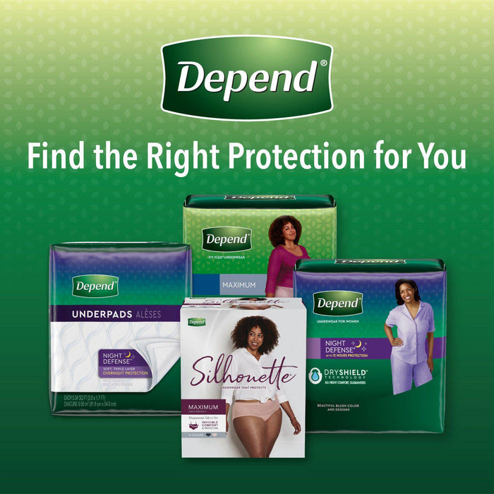 Depend Fit-Flex Incontinence and Postpartum Underwear for Women (Choose Your Size)