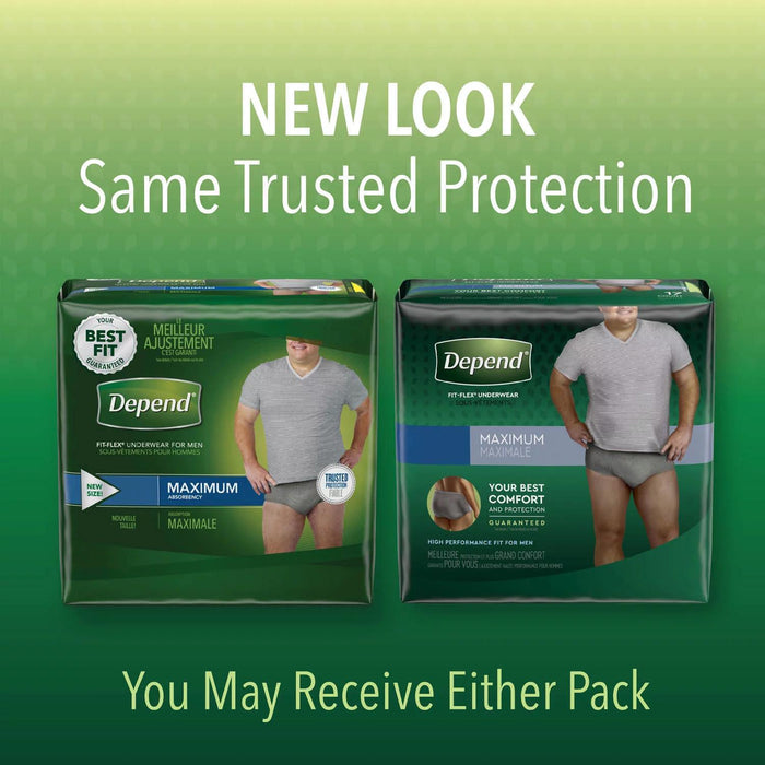 Depend Fresh Protection Incontinence Underwear for Men (Choose Your Size)