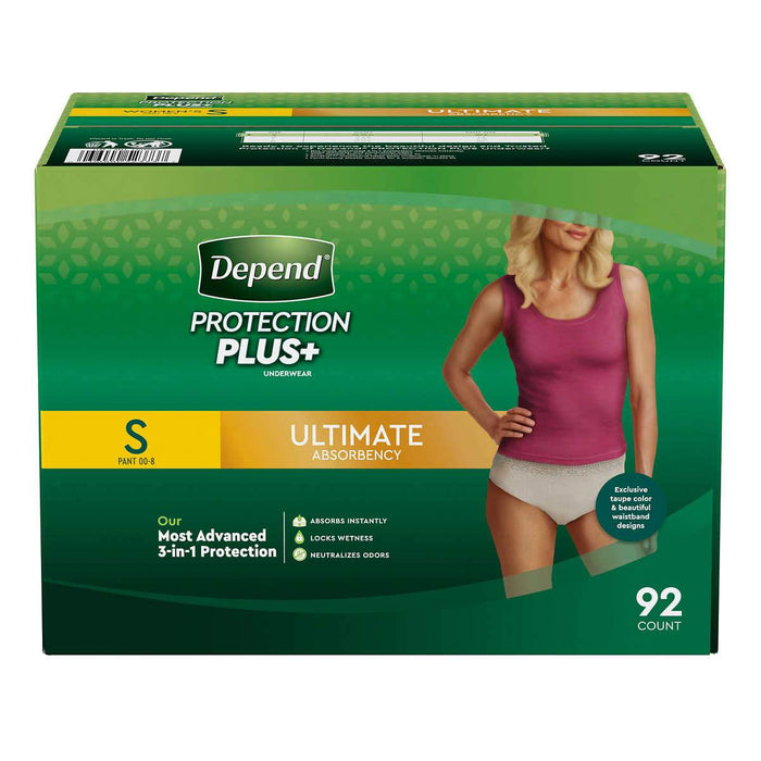 Depend Protection Plus Ultimate Underwear Women Medium 88 Ct