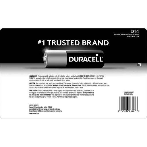 Duracell D Alkaline Batteries, 14-count ) | Home Deliveries