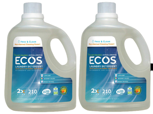 ECOS Laundry Detergent Free and Clear 210 fl. oz, 2-count