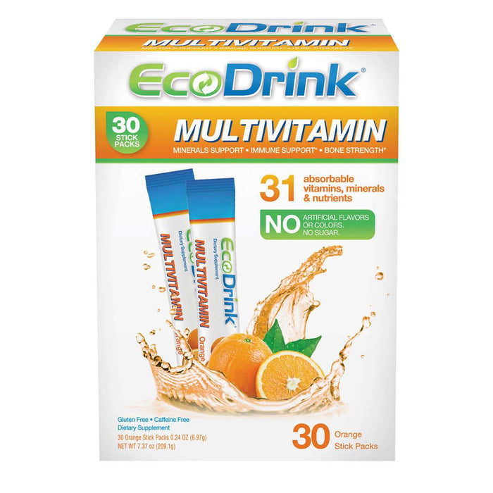 EcoDrink Complete Multivitamin Drink Mix, 30 Packets - Home Deliveries